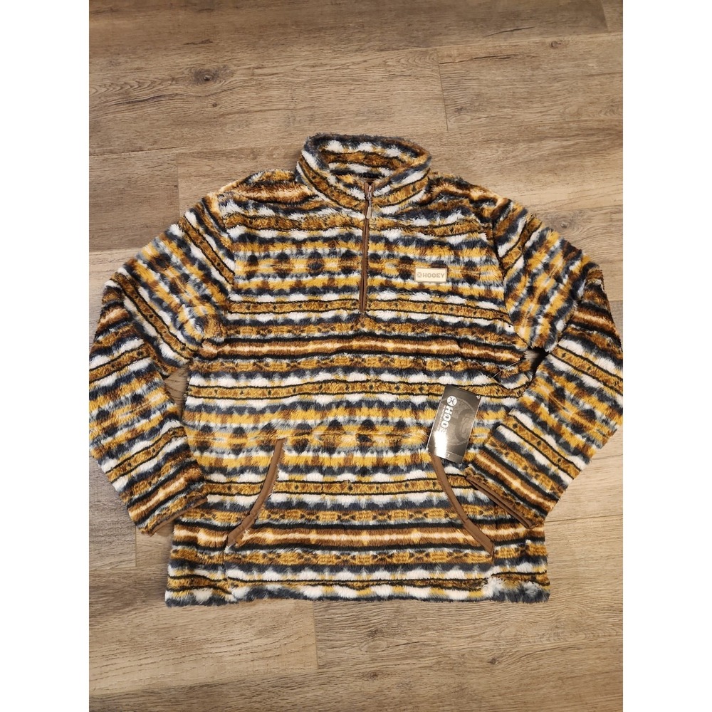 Hooey Fleece Pullover Jacket Hooey Men's XL Aztec Western Rodeo 1/4 Zip